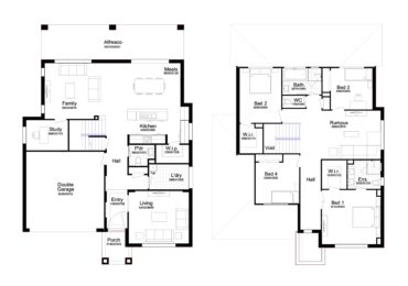 Double Story Home Plan