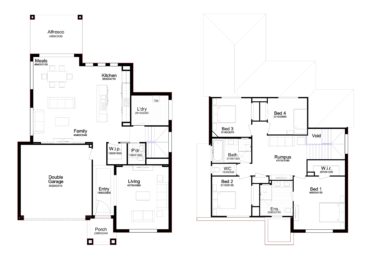 Double Story Home Plan